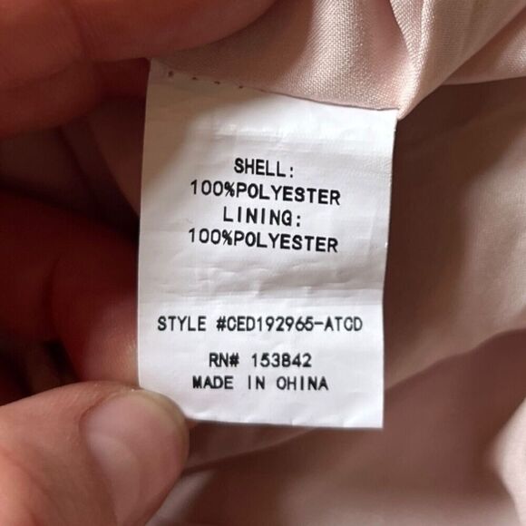 Code X Mode Mock Neck Style Pink Floral Ruffle Dress US Women’s S - Picture 9 of 10